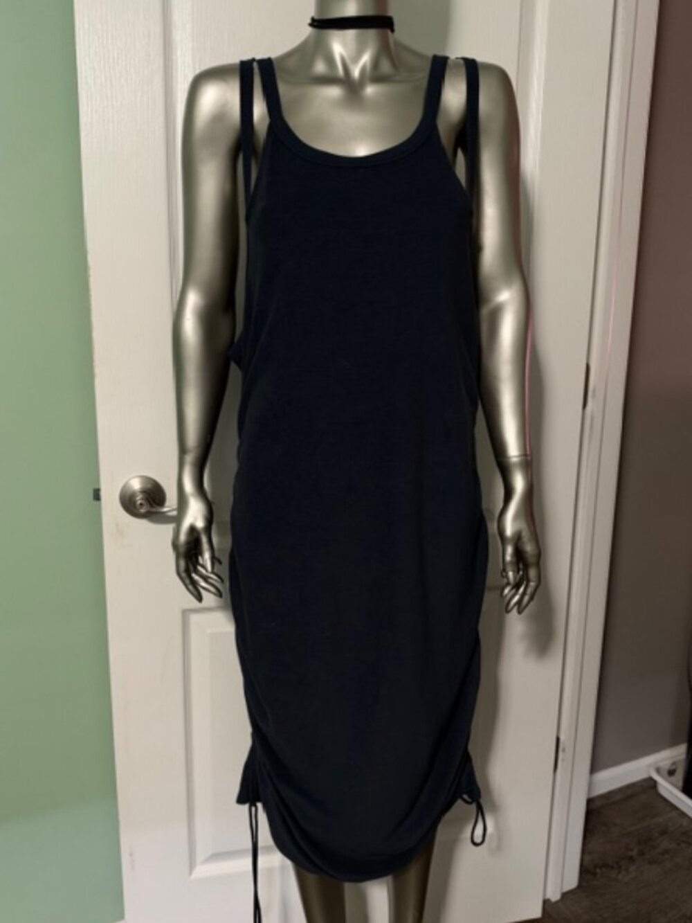 Daily Practice by Anthropologie Strappy Terry Mini Dress Ruched